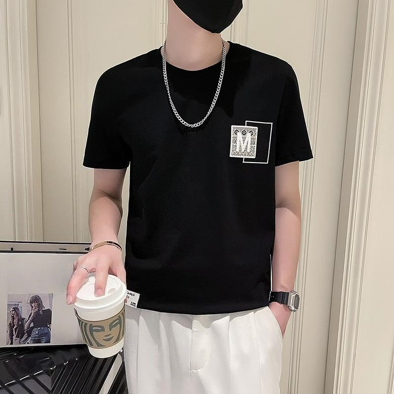Trendy Men Short Sleeve Top Su - Korean Daily Lifestyle avaliação e preço