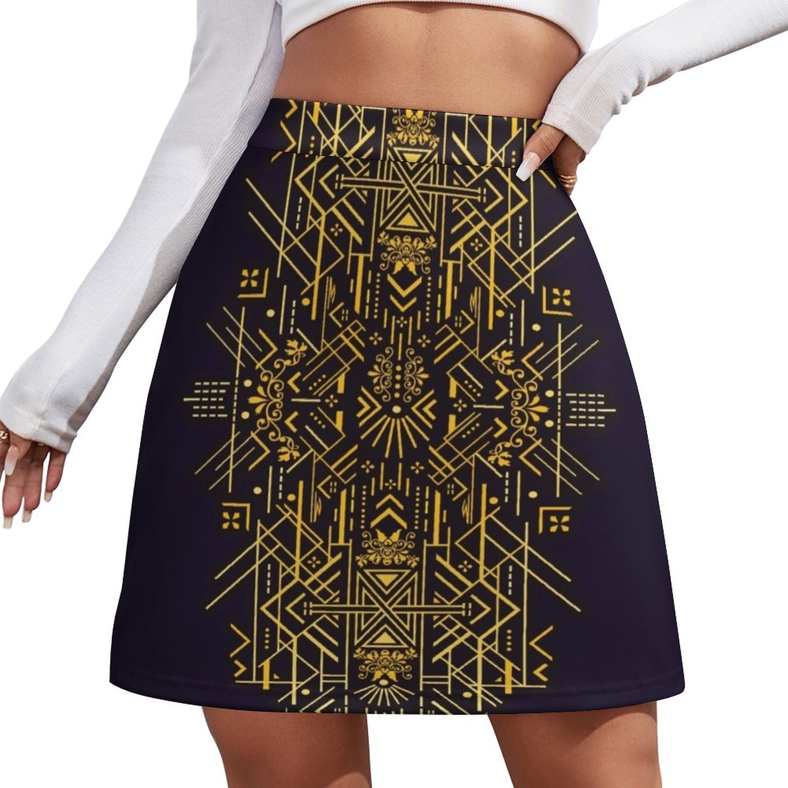 Life is Golden Mini Skirt wome - Korean Luxury Lifestyle avaliação e preço