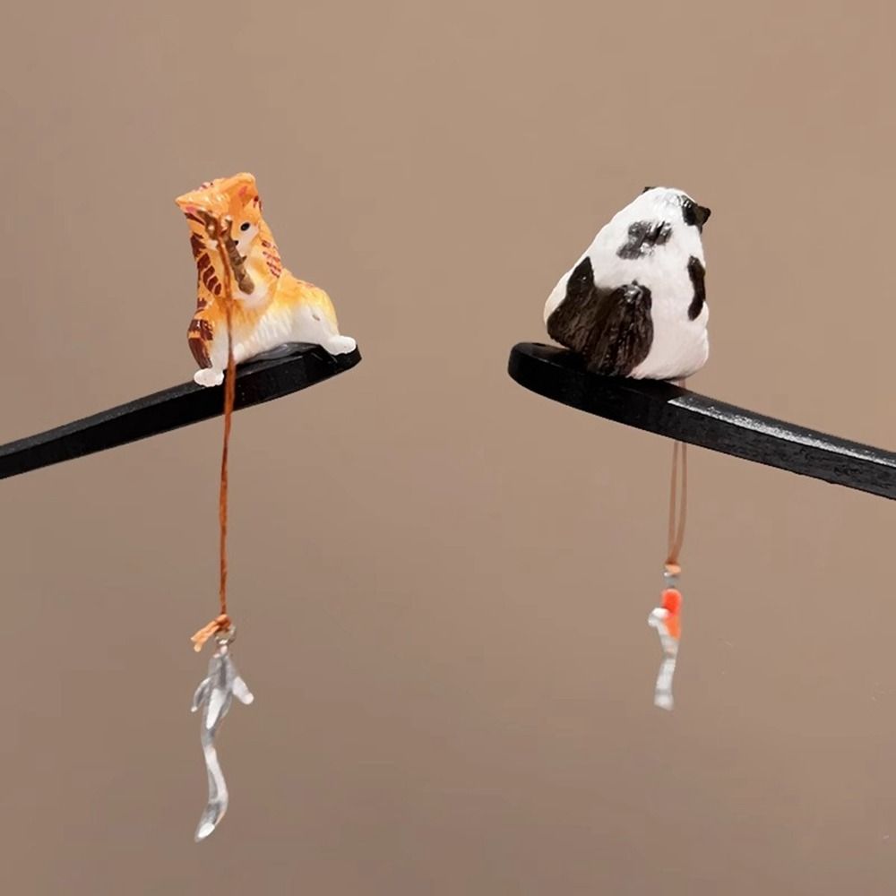 Cute Cat Fishing Wooden Hair S - Hanbok Hair Pin avaliação e preço