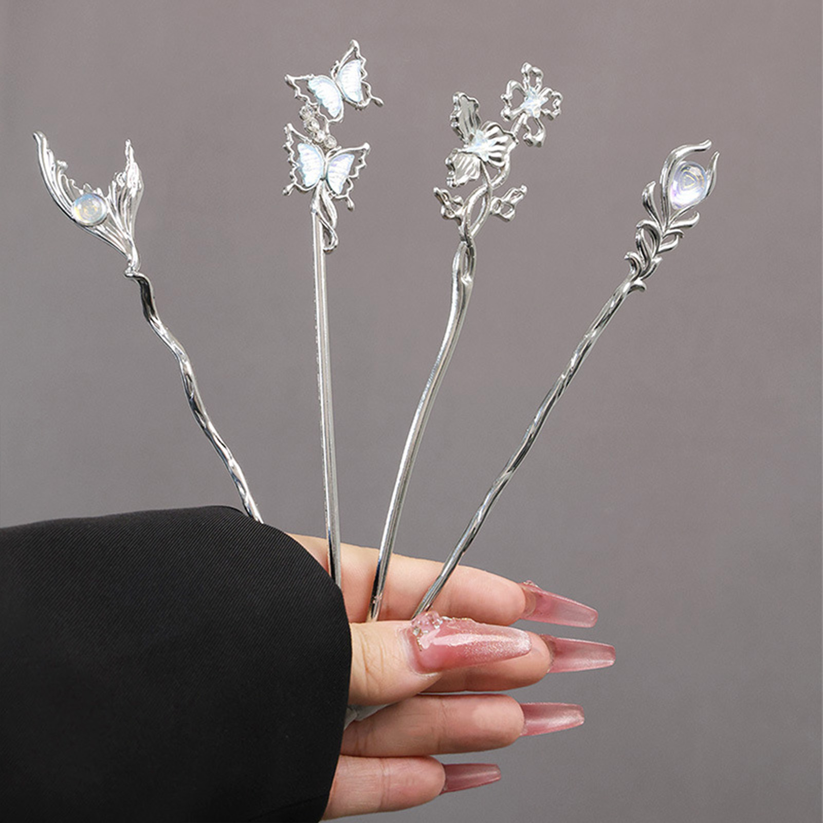 Metal Butterfly Hair Sticks Ch - Hanbok Hair Pin avaliação e preço