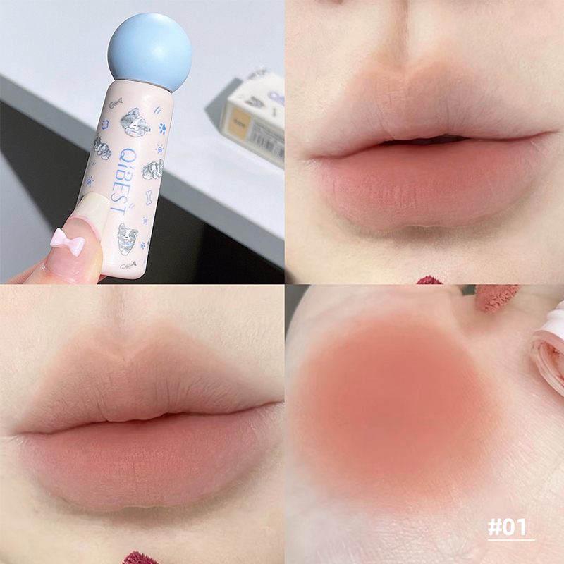 QIBEST Nude Matte Lip Mud Wate - Lip Tint Korean avaliação e preço