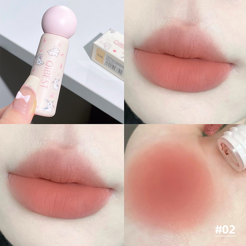 QIBEST Nude Matte Lip Mud Wate - Lip Tint Korean avaliação e preço