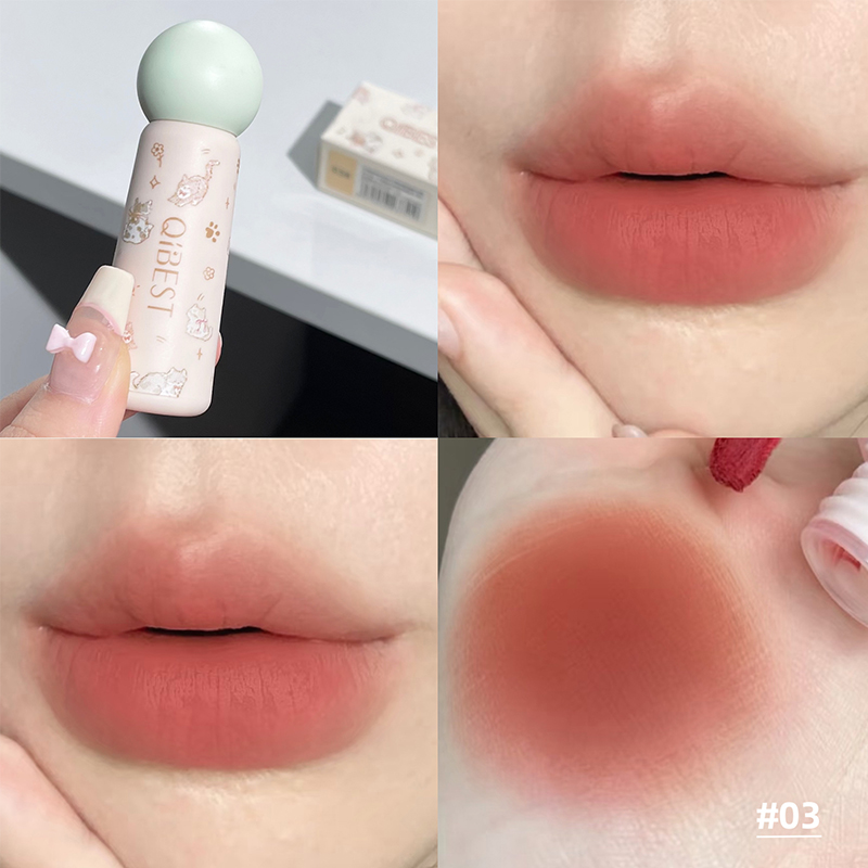 QIBEST Nude Matte Lip Mud Wate - Lip Tint Korean avaliação e preço