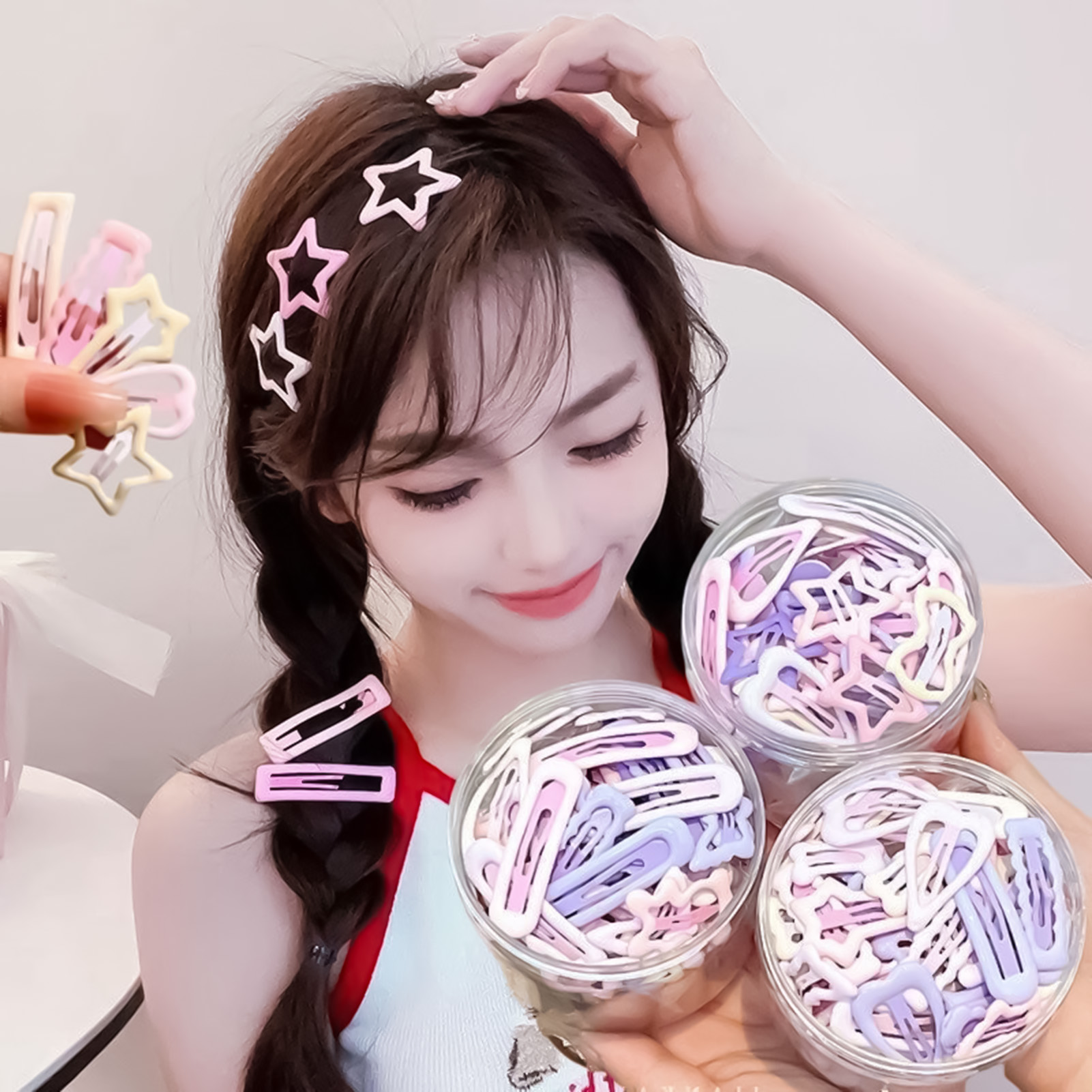3PCS Sweet Style Headwear Pins - Lifestyle Of Korean avaliação e preço