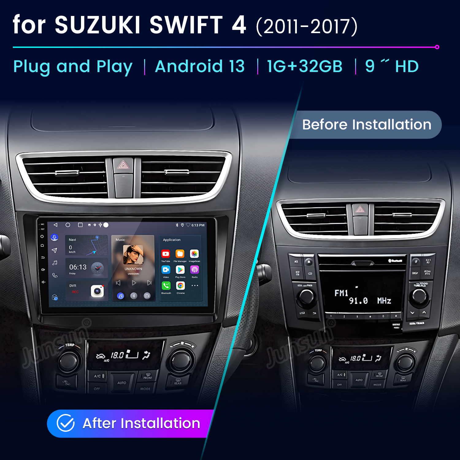 Junsun AI Voice Car Stereo Rad - Korean Lifestyle Products avaliação e preço