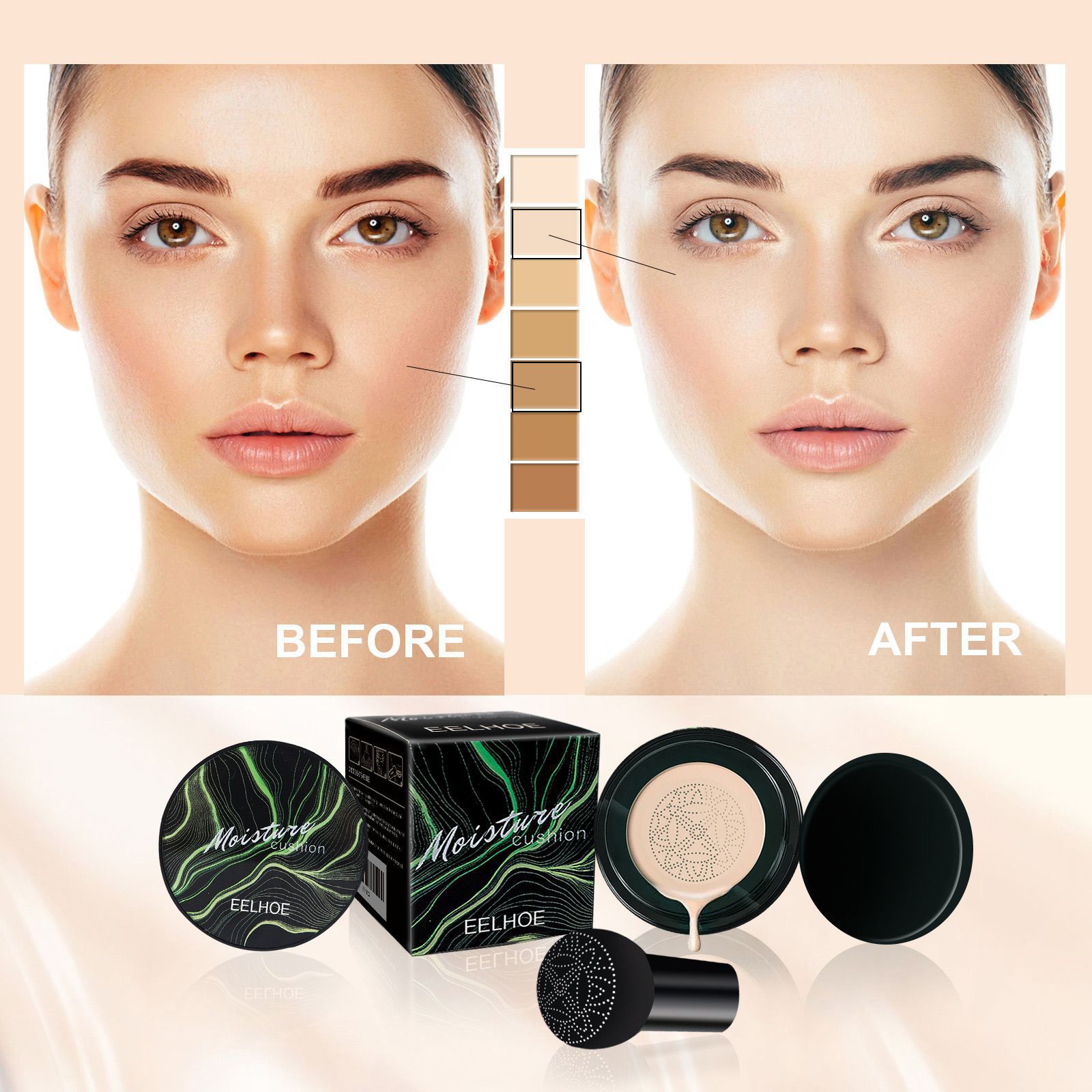 EELHOE Mushroom Head Air Cushi - Bb Cushion Korean avaliação e preço