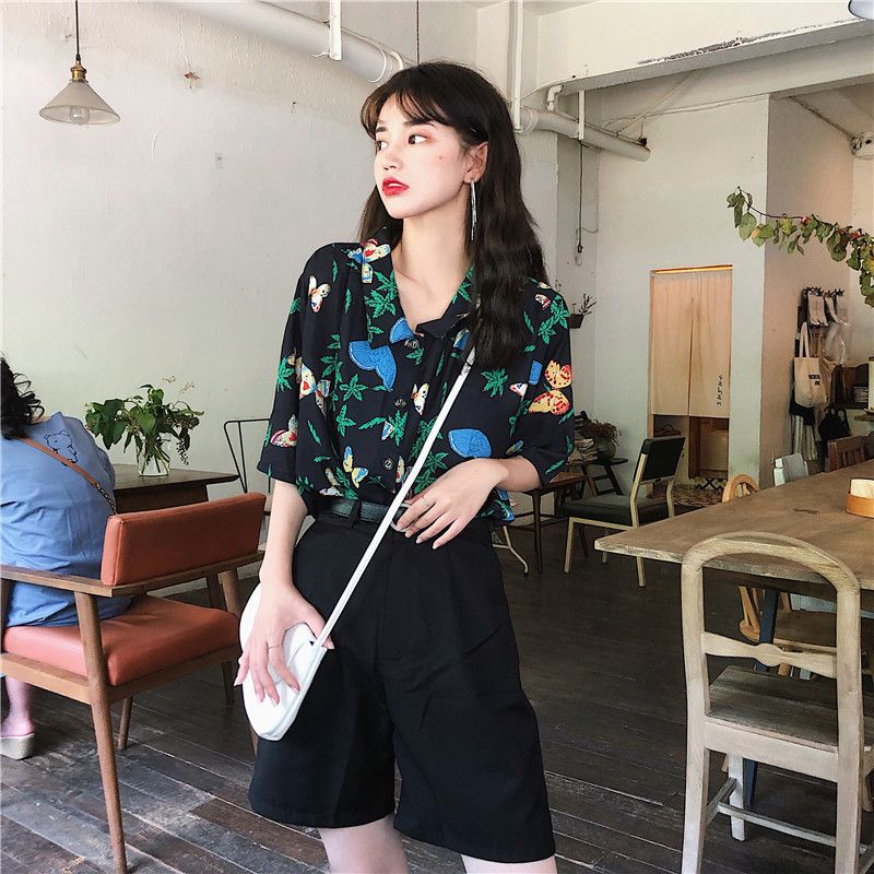 Shirts Women Corduroy Patch Po - Korean Daily Lifestyle avaliação e preço