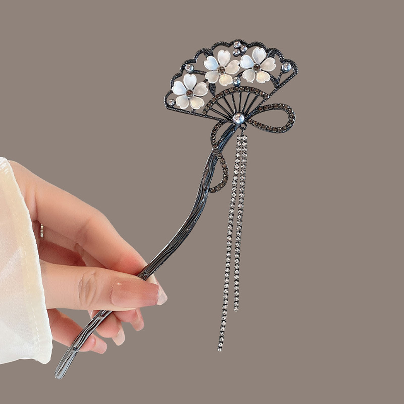 Vintage Flower Fan Shaped Hair - Hanbok Hair Pin avaliação e preço