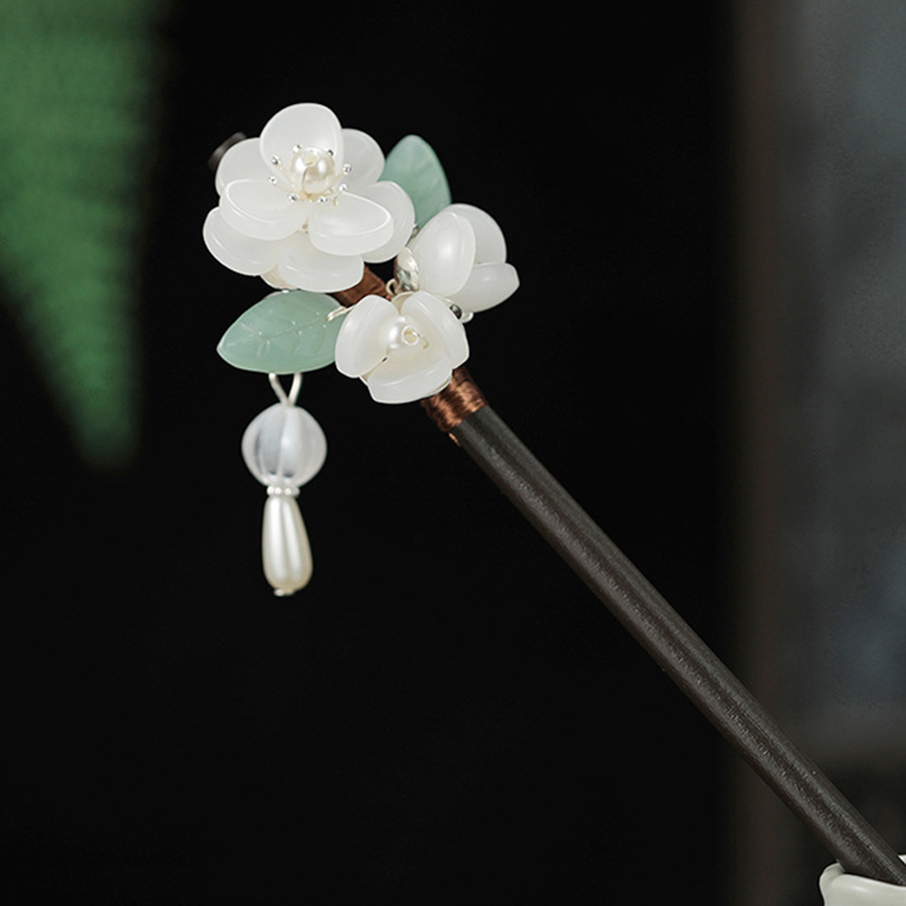 Retro Flower Hairpin With Pear - Hanbok Hair Pin avaliação e preço